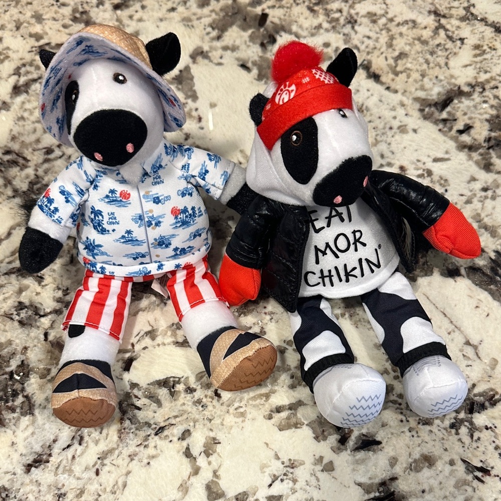 Chick-fil-A Cow Plush Summer and Winter